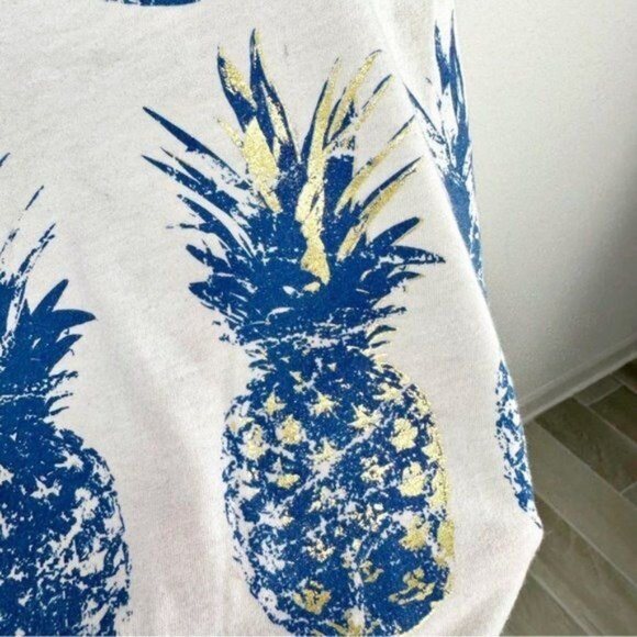 NEW Chaser Indigo Pineapples Racerback Graphic Tee Tank Size M - Picture 8 of 8